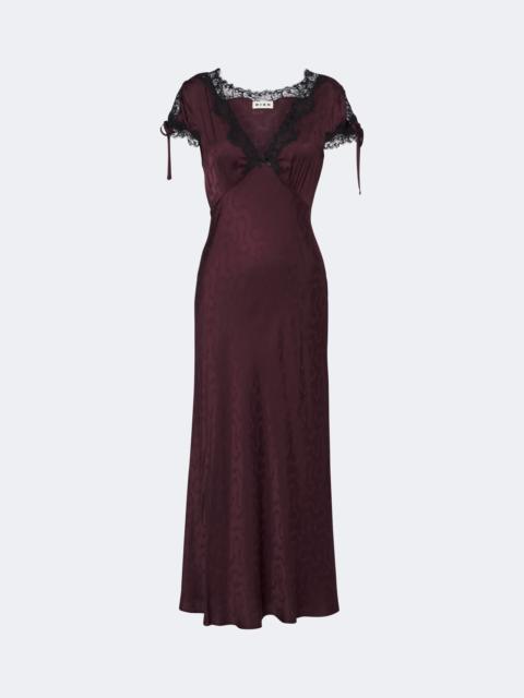 RIXO Fern satin jacquard midi dress