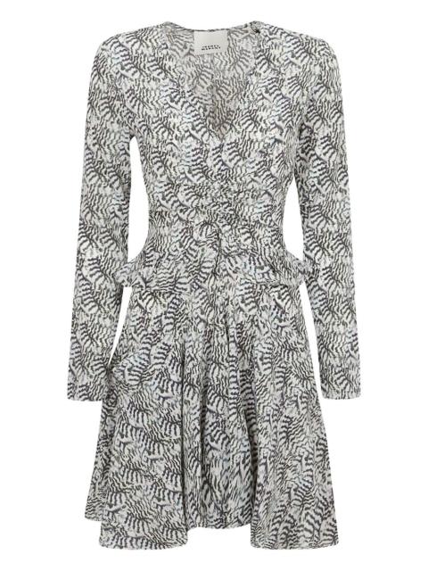 Isabel Marant V-neck ruffled-detail dress