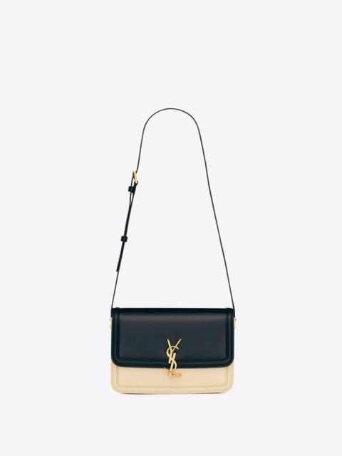 SAINT LAURENT solferino medium satchel in box saint laurent leather