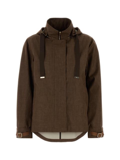 Herno Brown linen blend jacket
