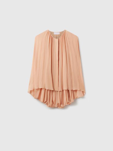 Stella McCartney Pleated Cape-Sleeve Top | REVERSIBLE