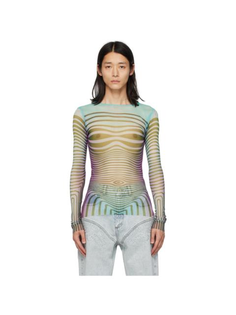 SSENSE Exclusive Blue Body Morphing Long Sleeve T-Shirt