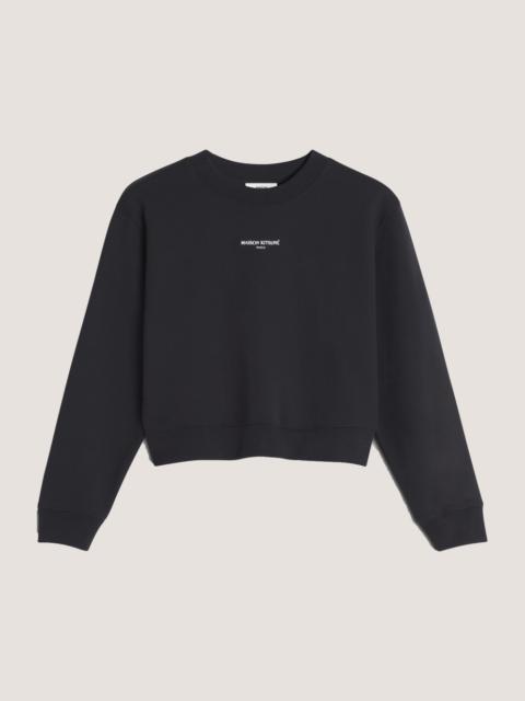 Maison Kitsuné MAISON KITSUNE PARIS CROPPED SWEATSHIRT