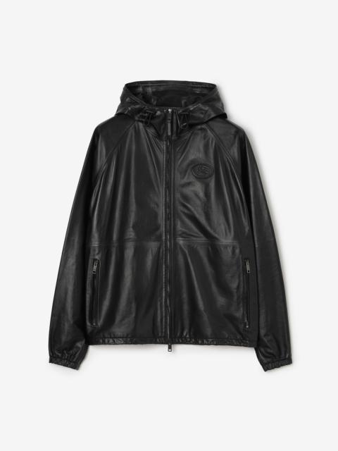 Burberry Leather Clapton Hooded Jacket