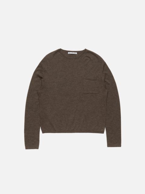 Acne Studios Cashmere knit sweater - Walnut brown