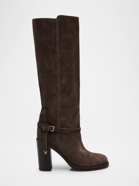 Brunello Cucinelli City Suede Knee-High Boots