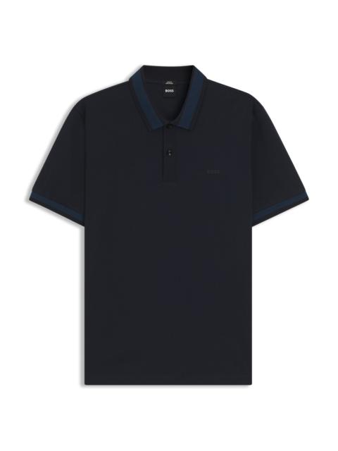 BOSS SLIM-FIT POLO SHIRT IN MERCERIZED STRETCH-COTTON PIQUÉ