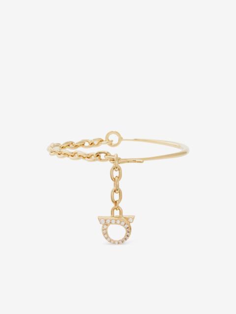 FERRAGAMO semi-rigid half-chain Gancini bracelet