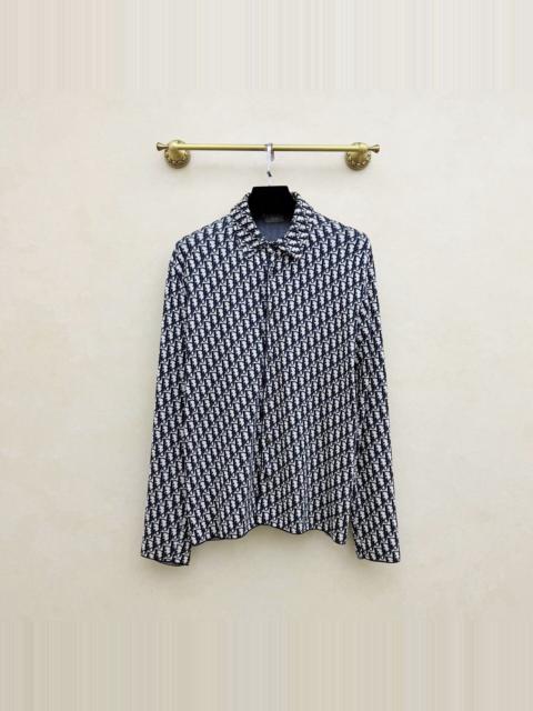 Dior Dior Oblique Monogram All-Over Print Knit Shirt Jacket