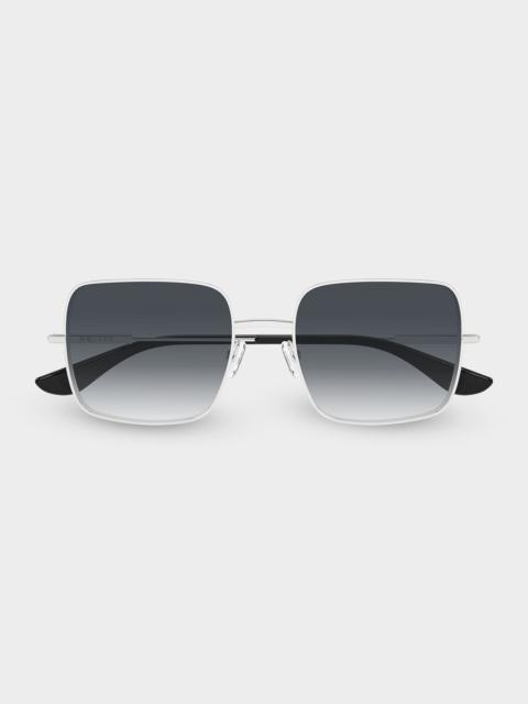 Alexander McQueen 55mm Metal Square Sunglasses