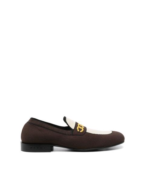 Marni sock-style chain-print loafers