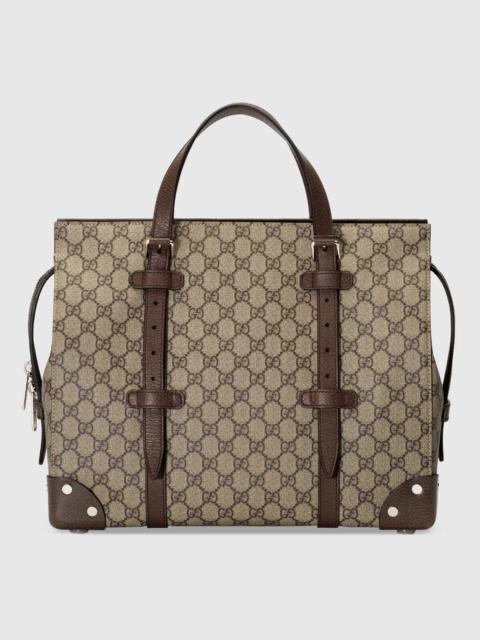 GUCCI GG tote bag with leather details