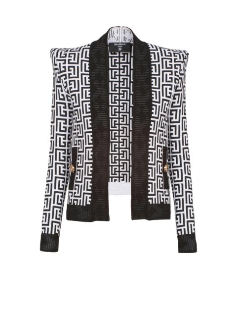 Balmain Knit jacket with Balmain monogram