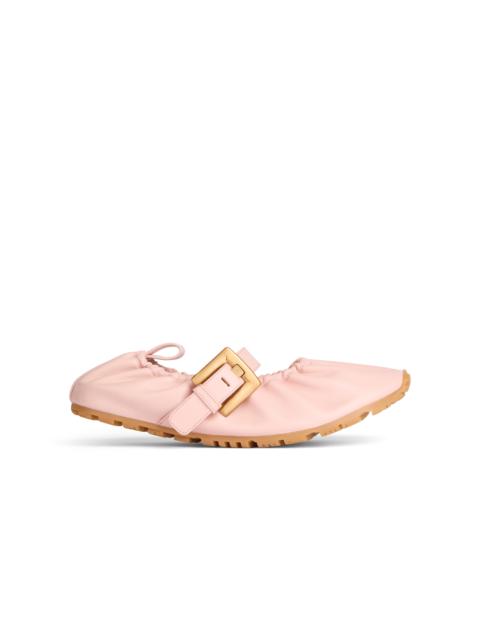 Balmain Anthem smooth leather ballet flats
