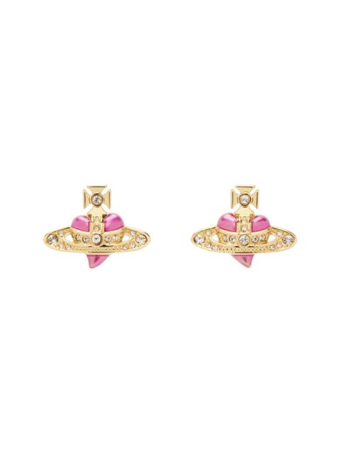 Vivienne Westwood New Diamante Heart Earrings