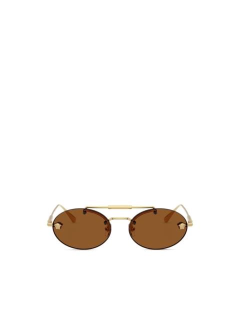 VERSACE metal round-frame sunglasses