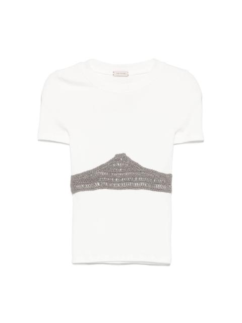 THE MANNEI crochet-detailed T-shirt
