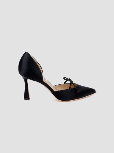 BADGLEY MISCHKA Women's Olympic 80MM Satin Pumps - Black Satin