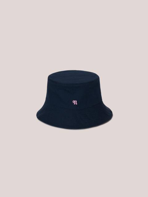 Nanushka CARAN - Cotton-canvas bucket hat - Navy