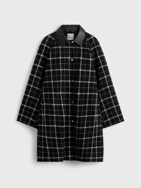 TOTEME Windowpane country coat black/white