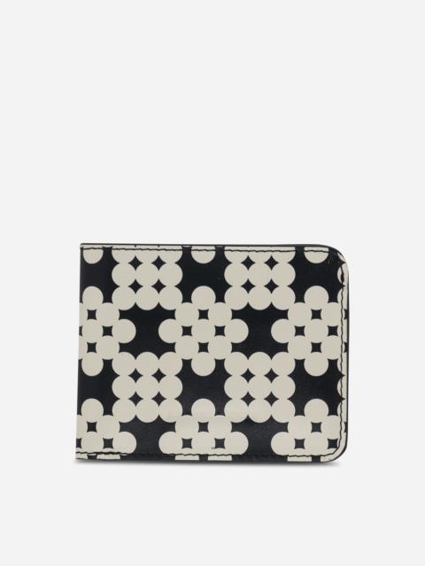 Dries Van Noten Printed Leather Wallet Ecru