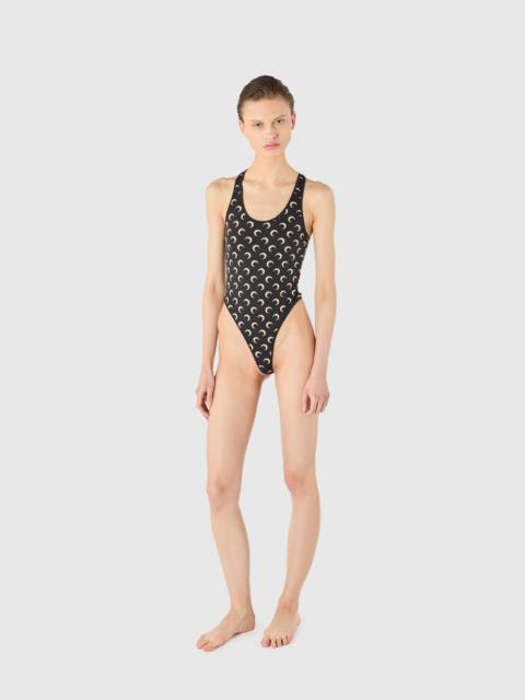 Marine Serre Moon printed jersey swimwear one piece