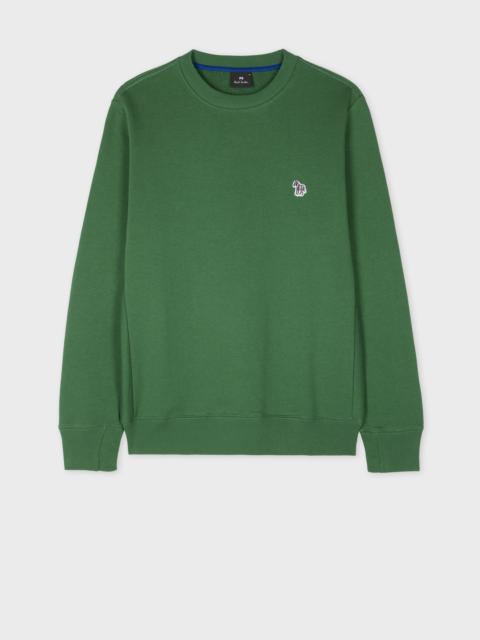 Paul Smith Forest Green Zebra Logo Organic Cotton Sweatshirt