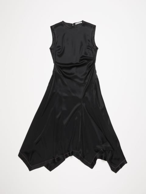Satin sleeveless dress - Black