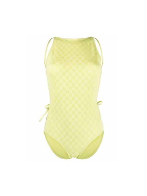 Bottega Veneta Checked Seersucker Swimsuit