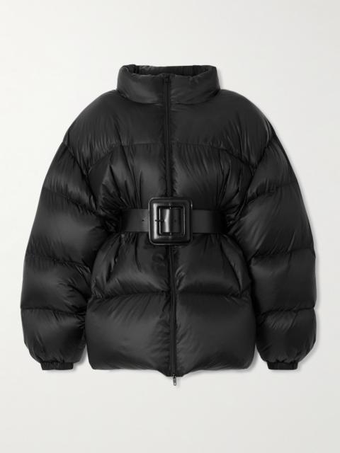 BALENCIAGA Hourglass Belted Quilted Shell Down Jacket