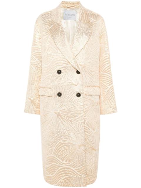 metallic-effect double-breasted coat