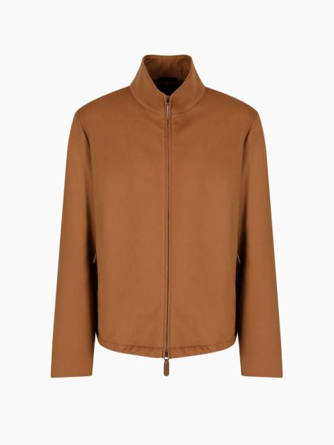 GIORGIO ARMANI Giorgio Armani Vicuña blouson in lightweight pure vicuña cloth