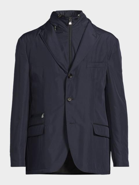 CORNELIANI Men's ID Sport Jacket with Detachable Vest