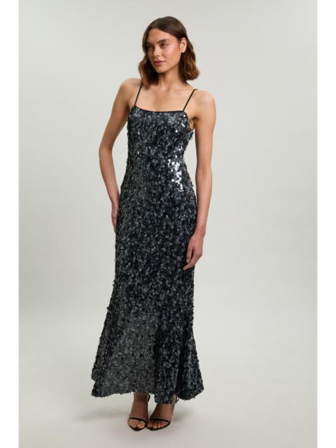 KAREN MILLEN Sequin Strappy Woven Maxi Dress