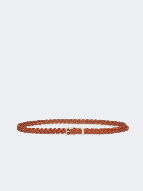 Max Mara Woven leather belt - RUST