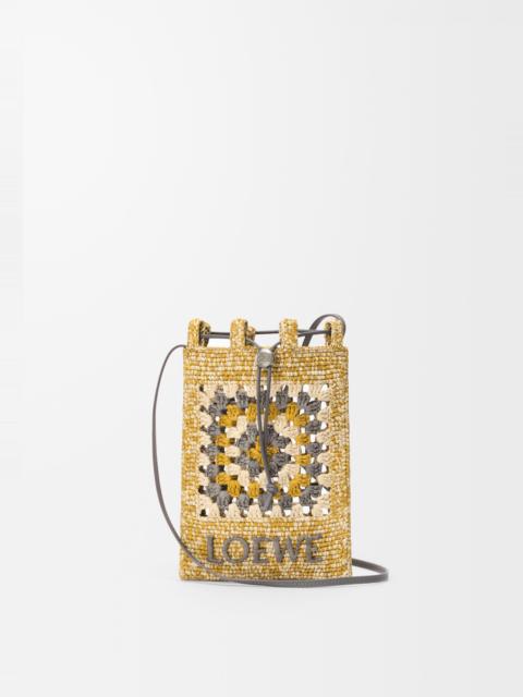 Loewe Drawstring pocket in classic calfskin and raffia