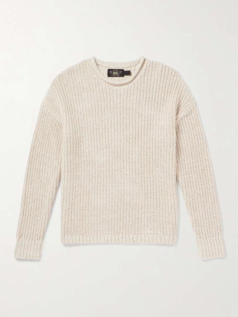 Ribbed Linen and Cotton-Blend Sweater