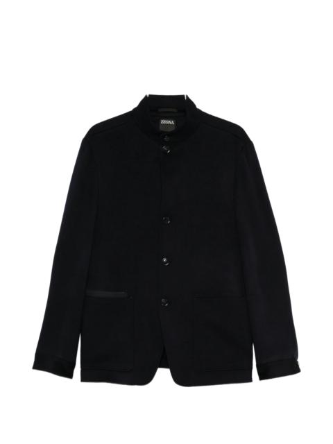 ZEGNA Zegna Mandarin-collar Patch-pocket Jacket