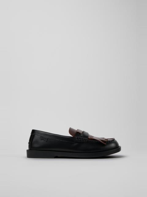 CAMPER Twins Brown Leather Shoes for Men.