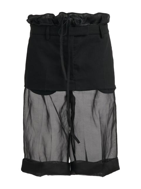 Deconstructed Cotton-Silk Shorts black
