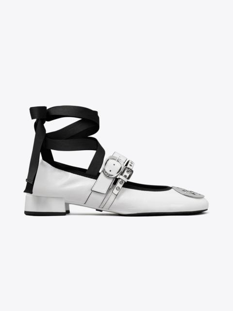 TORY BURCH Reva Punk Heeled Ballet