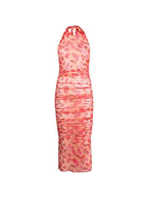 MARCO RAMBALDI graphic-print halterneck midi dress