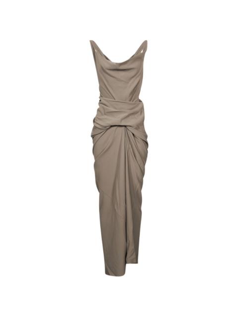 Rick Owens draped sleeveless gown dress
