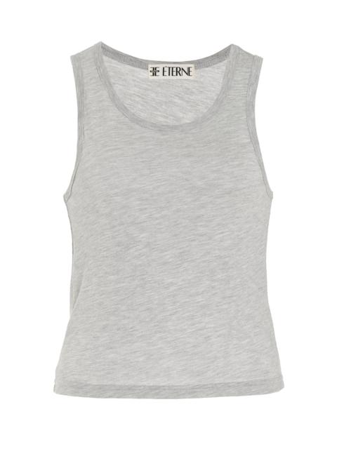 ÉTERNE Fitted Cotton-Blend Jersey Tank Top grey