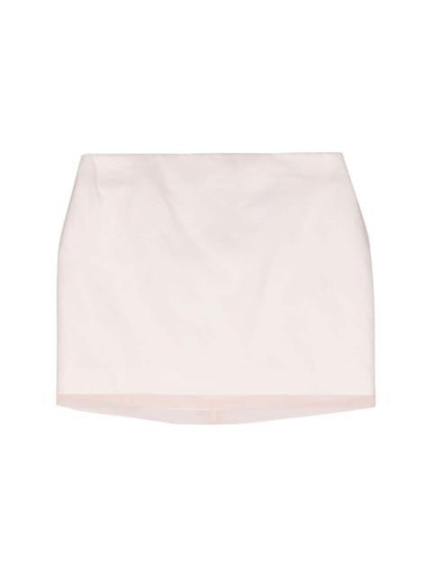 double-layer silk miniskirt