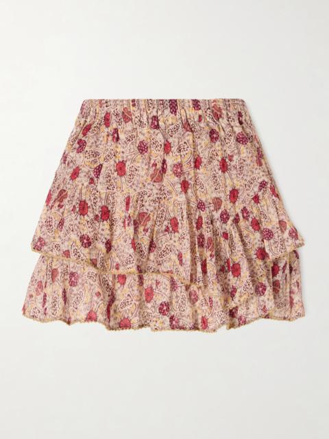 Isabel Marant Étoile Jocadia Floral-print Ruffled Organic Cotton-voile Shorts