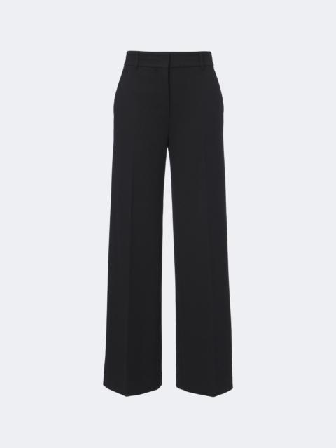 'S Max Mara Wool and cotton-blend jersey wide-leg pants
