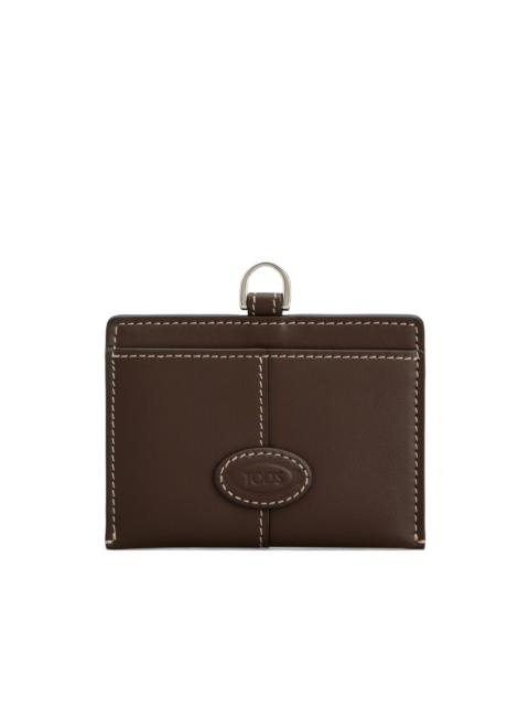 Tod's topstitch badge cardholder