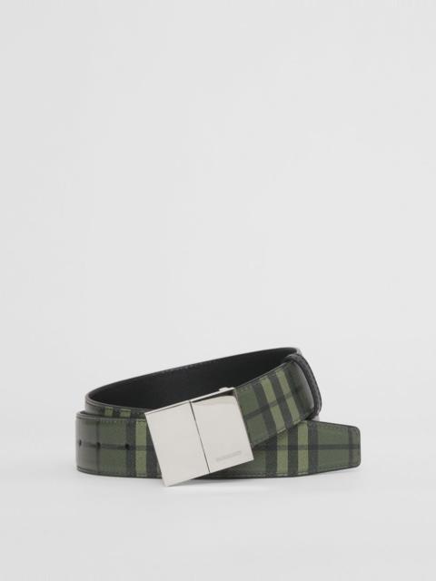 Burberry Check Leather Belt