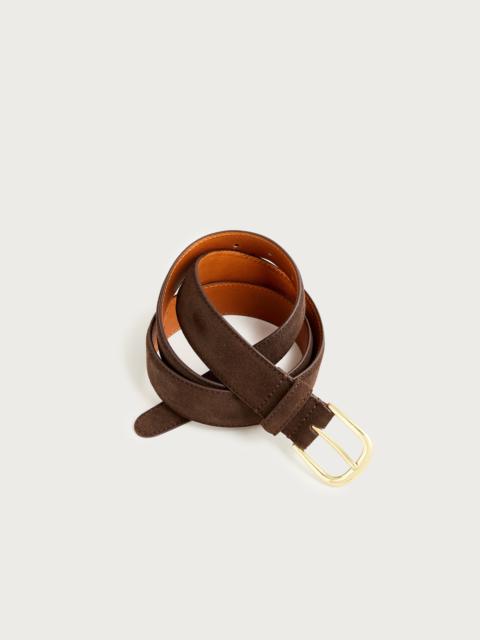 J.CREW Italian suede and leather round-buckle dress belt